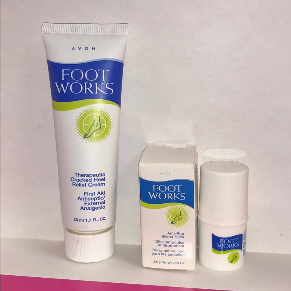 Avon 2pc Foot Works Heel Cream Blister Stick